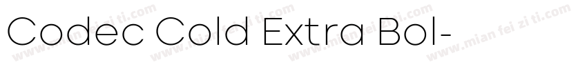 Codec Cold Extra Bol字体转换